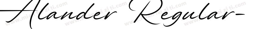 Alander Regular字体转换